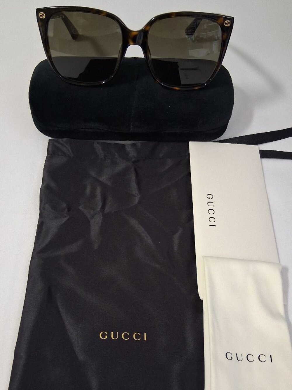 Gucci Women's Lightness Square Sunglasses GG0022S-003-57 – Havana Brown – New